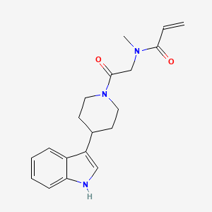 B2425111 N-[2-[4-(1H-Indol-3-yl)piperidin-1-yl]-2-oxoethyl]-N-methylprop-2-enamide CAS No. 2201498-82-8