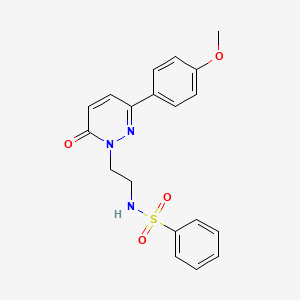 molecular formula C19H19N3O4S B2425134 N-(2-(3-(4-methoxyphenyl)-6-oxopyridazin-1(6H)-yl)ethyl)benzenesulfonamide CAS No. 921878-59-3