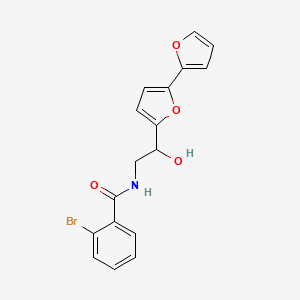 molecular formula C17H14BrNO4 B2425176 N-(2-{[2,2'-bifuran]-5-yl}-2-hydroxyethyl)-2-bromobenzamide CAS No. 2320544-02-1