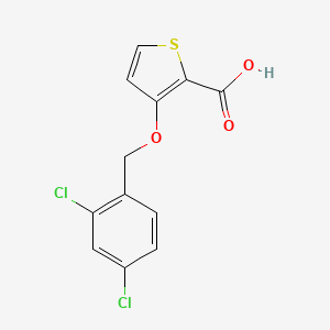 molecular formula C12H8Cl2O3S B2425194 3-[(2,4-dichlorophenyl)methoxy]thiophene-2-carboxylic Acid CAS No. 343376-05-6