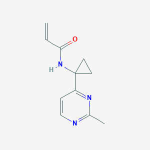 molecular formula C11H13N3O B2425200 N-[1-(2-Methylpyrimidin-4-yl)cyclopropyl]prop-2-enamide CAS No. 2411297-30-6