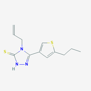 molecular formula C12H15N3S2 B2425218 4-allyl-5-(5-propylthien-3-yl)-4H-1,2,4-triazole-3-thiol CAS No. 522598-13-6