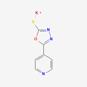 molecular formula C7H4KN3OS B2425219 Potassium 5-pyridin-4-yl-1,3,4-oxadiazole-2-thiolate CAS No. 1024183-19-4