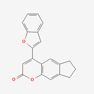 molecular formula C20H14O3 B2425232 4-(1-benzofuran-2-yl)-2H,6H,7H,8H-cyclopenta[g]chromen-2-one CAS No. 858770-61-3