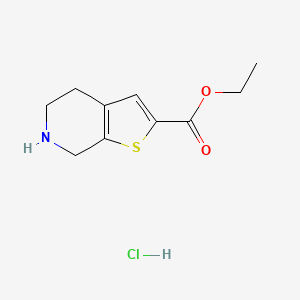 molecular formula C10H14ClNO2S B2425249 Ethyl 4h,5h,6h,7h-thieno[2,3-c]pyridine-2-carboxylate hydrochloride CAS No. 2174000-07-6