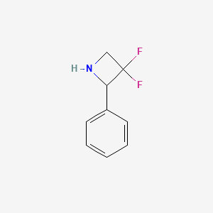 molecular formula C9H9F2N B2425257 3,3-Difluoro-2-phenylazetidine CAS No. 915190-94-2