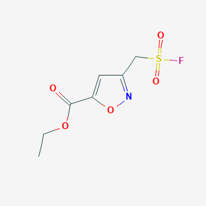 molecular formula C7H8FNO5S B2425259 Ethyl 3-(fluorosulfonylmethyl)-1,2-oxazole-5-carboxylate CAS No. 2287283-86-5