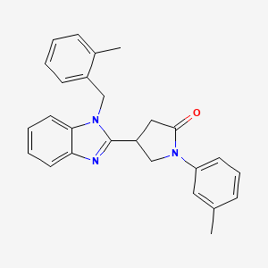 4-(1-(2-methylbenzyl)-1H-benzo[d]imidazol-2-yl)-1-(m-tolyl)pyrrolidin-2-one