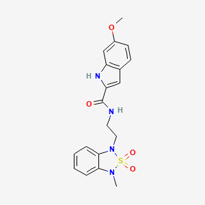 6-methoxy-N-(2-(3-methyl-2,2-dioxidobenzo[c][1,2,5]thiadiazol-1(3H)-yl)ethyl)-1H-indole-2-carboxamide