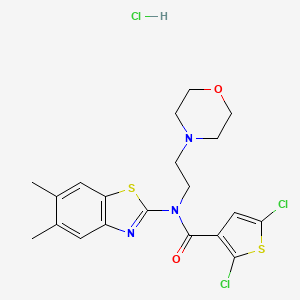 2,5-dichloro-N-(5,6-dimethylbenzo[d]thiazol-2-yl)-N-(2-morpholinoethyl)thiophene-3-carboxamide hydrochloride