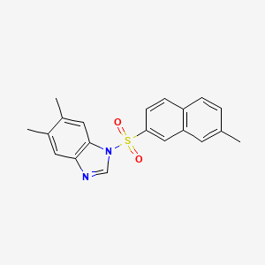 5,6-Dimethyl-1-(7-methylnaphthalen-2-yl)sulfonylbenzimidazole