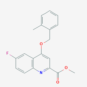 Methyl 6-fluoro-4-((2-methylbenzyl)oxy)quinoline-2-carboxylate