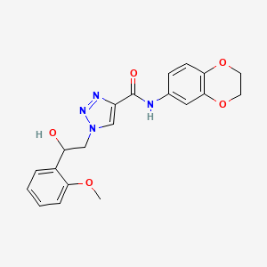 molecular formula C20H20N4O5 B2425288 N-(2,3-dihydro-1,4-benzodioxin-6-yl)-1-[2-hydroxy-2-(2-methoxyphenyl)ethyl]-1H-1,2,3-triazole-4-carboxamide CAS No. 1396808-91-5