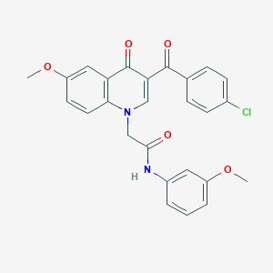 2-(3-(4-chlorobenzoyl)-6-methoxy-4-oxoquinolin-1(4H)-yl)-N-(3-methoxyphenyl)acetamide