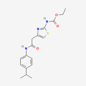 Ethyl (4-(2-((4-isopropylphenyl)amino)-2-oxoethyl)thiazol-2-yl)carbamate