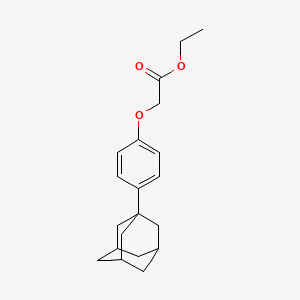 molecular formula C20H26O3 B2425300 Ethyl 2-(4-((3r,5r,7r)-adamantan-1-yl)phenoxy)acetate CAS No. 52804-25-8