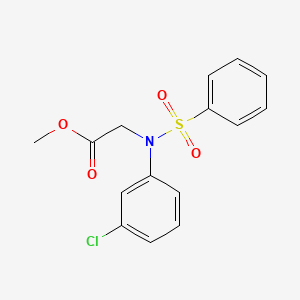Methyl N-(3-chlorophenyl)-N-(phenylsulfonyl)glycinate
