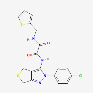 N1-(2-(4-chlorophenyl)-4,6-dihydro-2H-thieno[3,4-c]pyrazol-3-yl)-N2-(thiophen-2-ylmethyl)oxalamide