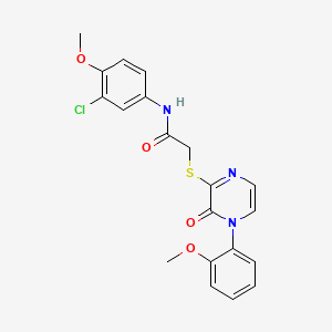 N-(3-chloro-4-methoxyphenyl)-2-((4-(2-methoxyphenyl)-3-oxo-3,4-dihydropyrazin-2-yl)thio)acetamide