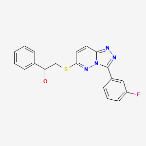 2-((3-(3-Fluorophenyl)-[1,2,4]triazolo[4,3-b]pyridazin-6-yl)thio)-1-phenylethanone