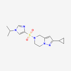 2-cyclopropyl-5-((1-isopropyl-1H-imidazol-4-yl)sulfonyl)-4,5,6,7-tetrahydropyrazolo[1,5-a]pyrazine