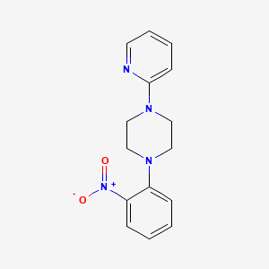molecular formula C15H16N4O2 B2425320 1-(2-Nitrophenyl)-4-(2-pyridyl)piperazine CAS No. 923789-54-2