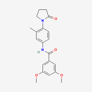 3,5-dimethoxy-N-(3-methyl-4-(2-oxopyrrolidin-1-yl)phenyl)benzamide