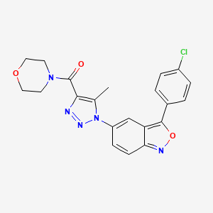 (1-(3-(4-chlorophenyl)benzo[c]isoxazol-5-yl)-5-methyl-1H-1,2,3-triazol-4-yl)(morpholino)methanone