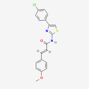 (E)-N-(4-(4-chlorophenyl)thiazol-2-yl)-3-(4-methoxyphenyl)acrylamide
