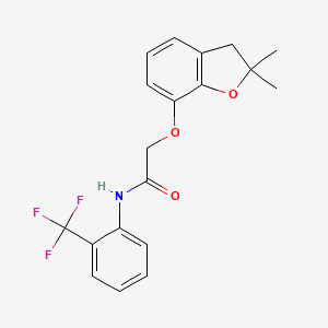 2-[(2,2-dimethyl-3H-1-benzofuran-7-yl)oxy]-N-[2-(trifluoromethyl)phenyl]acetamide