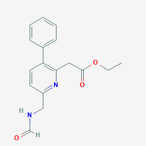 Ethyl 2-[6-(formamidomethyl)-3-phenylpyridin-2-yl]acetate
