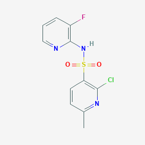 molecular formula C11H9ClFN3O2S B2425350 2-chloro-N-(3-fluoropyridin-2-yl)-6-methylpyridine-3-sulfonamide CAS No. 1808816-84-3