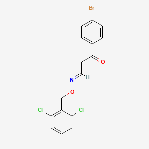 molecular formula C16H12BrCl2NO2 B2425353 3-(4-bromophenyl)-3-oxopropanal O-(2,6-dichlorobenzyl)oxime CAS No. 338976-74-2