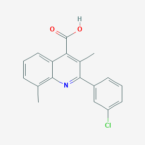 2-(3-Chlorophenyl)-3,8-dimethylquinoline-4-carboxylic acid