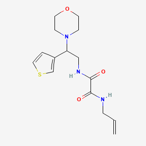 molecular formula C15H21N3O3S B2425358 N1-allyl-N2-(2-morpholino-2-(thiophen-3-yl)ethyl)oxalamide CAS No. 946200-95-9