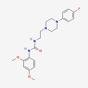 molecular formula C21H27FN4O3 B2425373 1-(2,4-Dimethoxyphenyl)-3-(2-(4-(4-fluorophenyl)piperazin-1-yl)ethyl)urea CAS No. 1209330-48-2