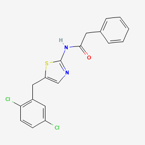 N-[5-(2,5-dichlorobenzyl)-1,3-thiazol-2-yl]-2-phenylacetamide