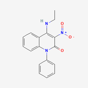 molecular formula C17H15N3O3 B2425386 4-(ethylamino)-3-nitro-1-phenylquinolin-2(1H)-one CAS No. 886186-59-0