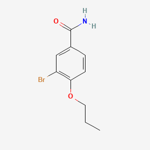 molecular formula C10H12BrNO2 B2425398 3-Bromo-4-propoxybenzamide CAS No. 882603-03-4