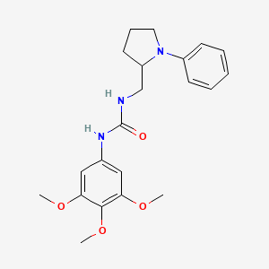 B2425401 1-((1-Phenylpyrrolidin-2-yl)methyl)-3-(3,4,5-trimethoxyphenyl)urea CAS No. 1797899-58-1