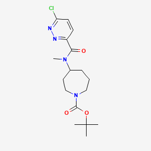 molecular formula C17H25ClN4O3 B2425419 Tert-butyl 4-[(6-chloropyridazine-3-carbonyl)-methylamino]azepane-1-carboxylate CAS No. 2377034-77-8