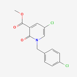 molecular formula C14H11Cl2NO3 B2425423 Methyl 5-chloro-1-[(4-chlorophenyl)methyl]-2-oxopyridine-3-carboxylate CAS No. 339024-16-7
