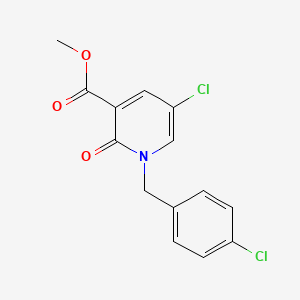 molecular formula C14H11Cl2NO3 B2425423 Methyl 5-chloro-1-(4-chlorobenzyl)-2-oxo-1,2-dihydro-3-pyridinecarboxylate CAS No. 339024-16-7