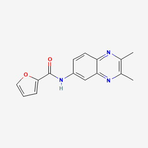molecular formula C15H13N3O2 B2425432 N-(2,3-dimethyl-6-quinoxalinyl)-2-furamide CAS No. 672950-08-2