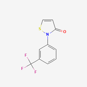 molecular formula C10H6F3NOS B2425435 2-[3-(Trifluoromethyl)phenyl]-4-isothiazoline-3-one CAS No. 220862-87-3