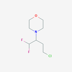 molecular formula C8H14ClF2NO B2425439 4-(4-氯-1,1-二氟丁基)吗啉 CAS No. 2174002-53-8