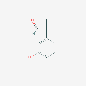 molecular formula C12H14O2 B2425444 1-(3-Methoxyphenyl)cyclobutanecarbaldehyde CAS No. 1500258-24-1
