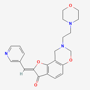 molecular formula C22H23N3O4 B2425448 (Z)-8-(2-morpholinoethyl)-2-(pyridin-3-ylmethylene)-8,9-dihydro-2H-benzofuro[7,6-e][1,3]oxazin-3(7H)-one CAS No. 929403-07-6