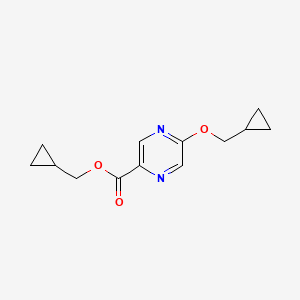 molecular formula C13H16N2O3 B2425452 Cyclopropylmethyl 5-(cyclopropylmethoxy)pyrazine-2-carboxylate CAS No. 1600512-56-8