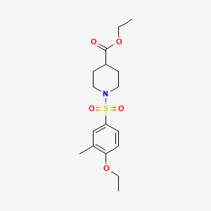 molecular formula C17H25NO5S B2425456 Ethyl 1-(4-ethoxy-3-methylphenyl)sulfonylpiperidine-4-carboxylate CAS No. 825608-70-6
